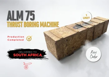thrust boring machine alm 75 delivered to south africa