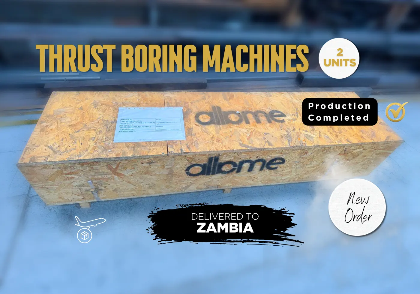 Two Thrust Boring Machines Shipped to Zambia Two Thrust Boring Machines Shipped to Zambia